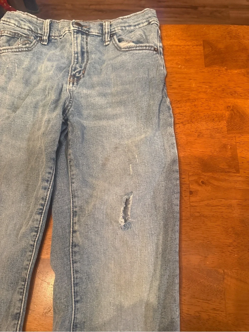 Light Wash Straight Leg Jeans - 2 pair